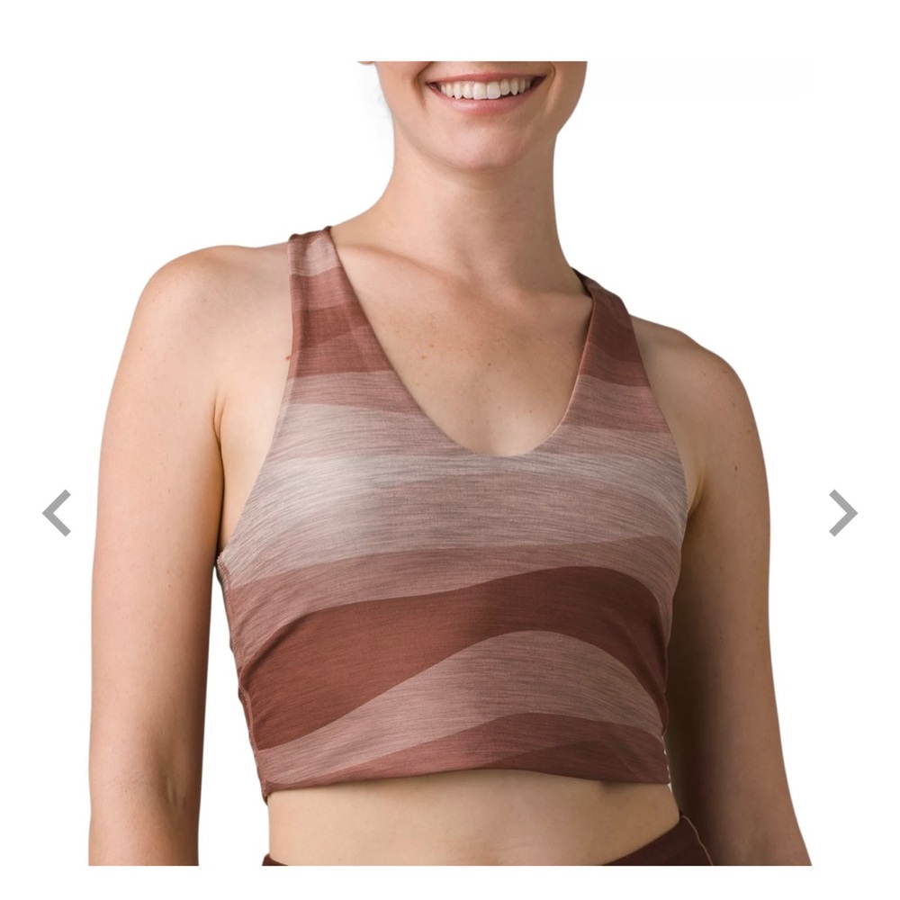 NWT PRANA Women's Momento Crop Top, Cloud Blush Reversible, Size XL
